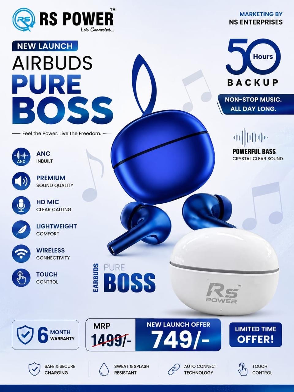 RS Power Airbuds Pure Boss